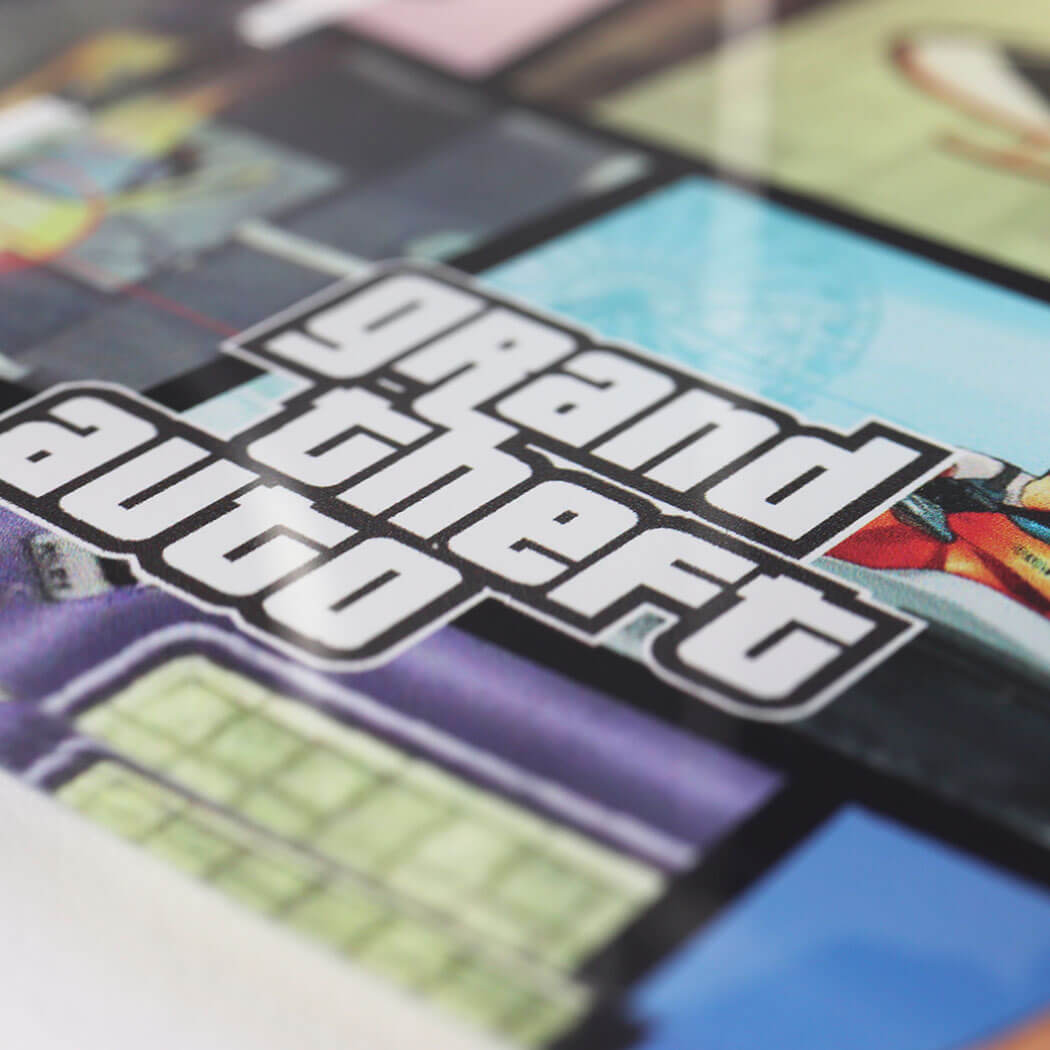 Xbox One Printed Controller Stand with a Grand Theft Auto themed design