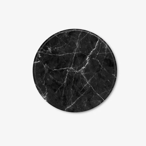 Black Round Marble Coaster